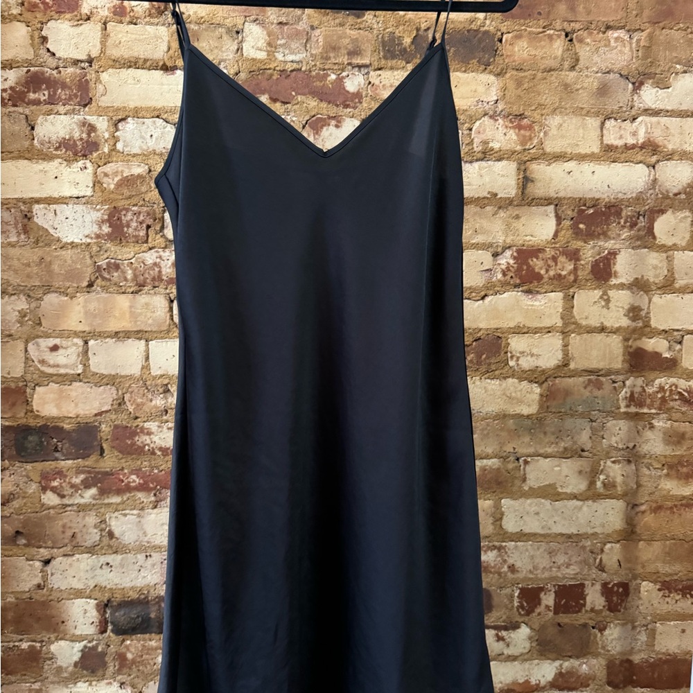 Black slip dress